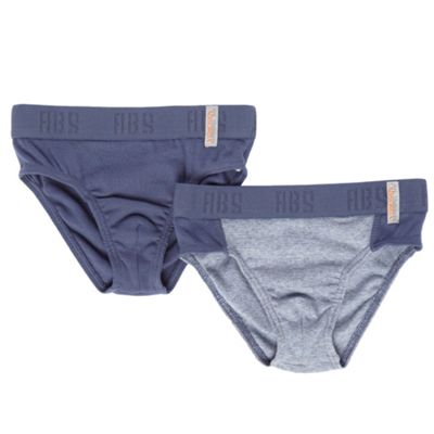Boys Pack Of Two Blue Briefs