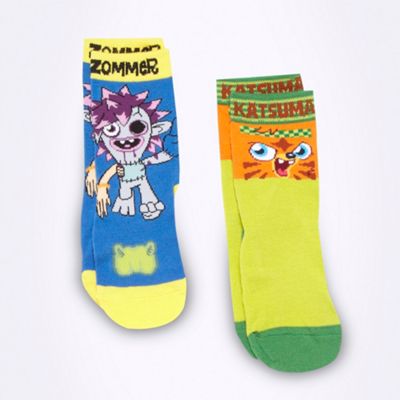 Pack of two boy's Moshi Monsters socks                                                                                          