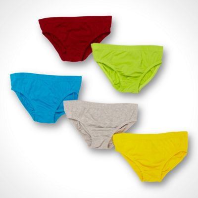 Boy's pack of five cotton briefs                                                                                                