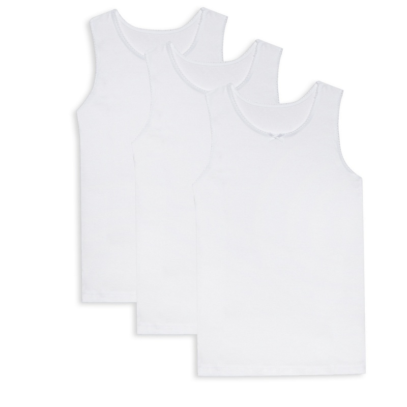 Debenhams - Pack Of Three Girls' White Vests Review