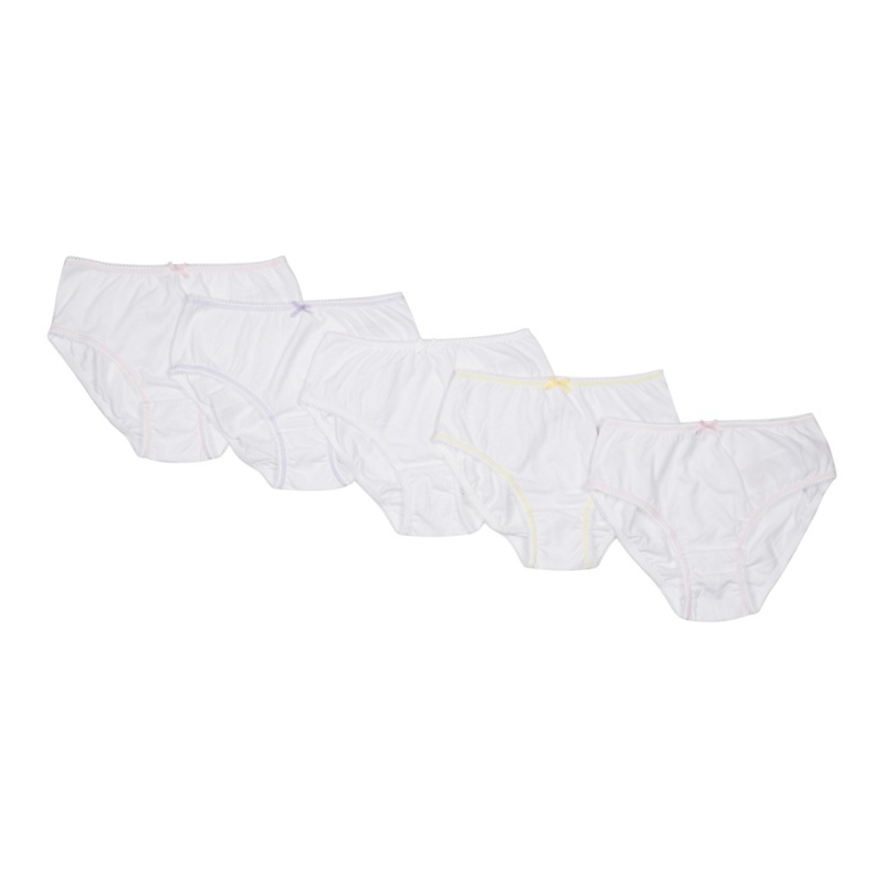 Debenhams - '5 Pack Girls' White Picot Briefs Review