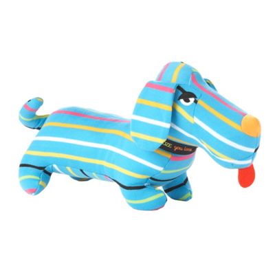 Multi coloured soft toy dog