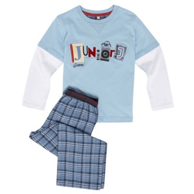 Boys light blue logo pyjamas