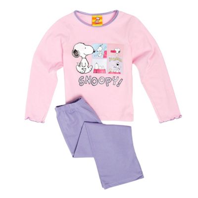 Girls light pink Snoopy pyjamas