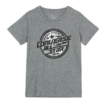 Converse - Boys' grey logo print t-shirt