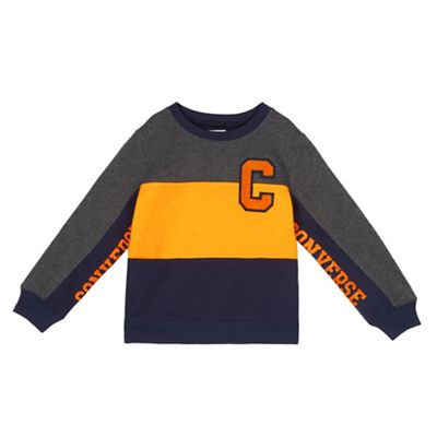 Converse - Boys' multicoloured colour block sweater