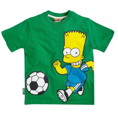 Green Simpsons football t-shirt