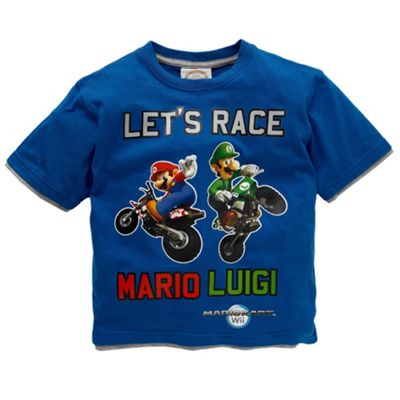 Character Blue Mario and Luigi t-shirt
