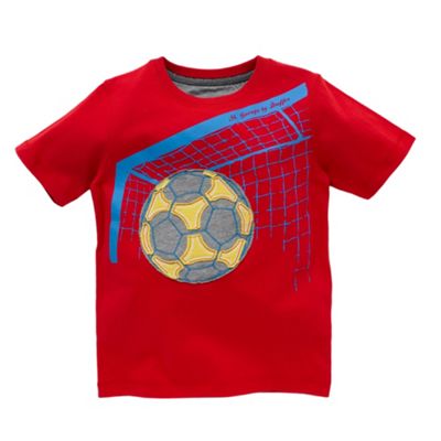 Red applique goal t-shirt