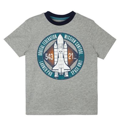 bluezoo Boys grey Mission Control t-shirt