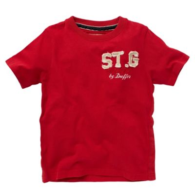 St George by Duffer Red basic t-shirt