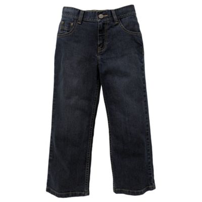 Blue five pocket jeans