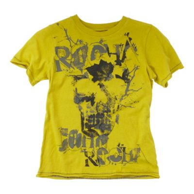 Rocha.John Rocha Green skull logo t-shirt