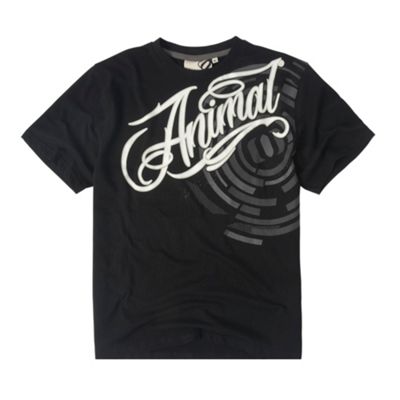 Animal Black gothic logo t-shirt