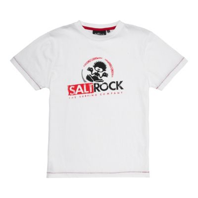 Saltrock White logo t-shirt