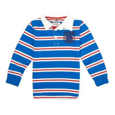 J by Jasper Conran Blue striped boys rugby shirt