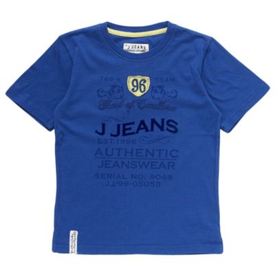 Boys blue printed t-shirt