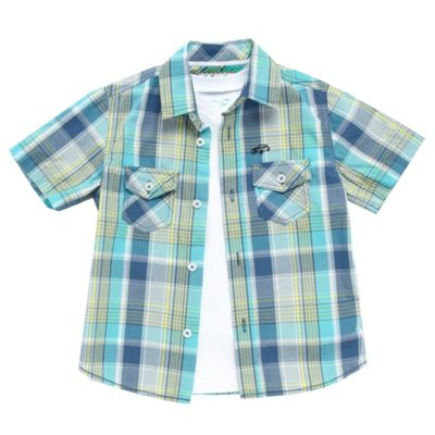 J by Jasper Conran Turquoise boys shirt and t-shirt set