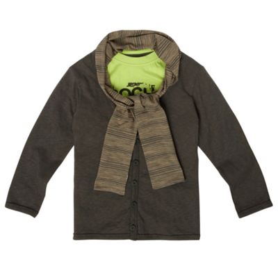 Rocha.John Rocha Grey two in one cardigan, t-shirt and scarf set