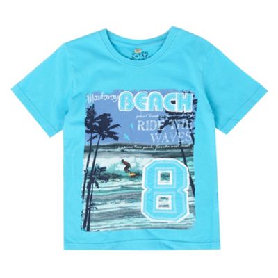 Turquoise Miami beach boys t-shirt