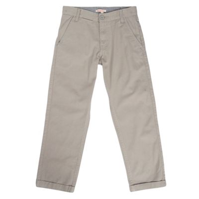 Boys light grey chino trousers