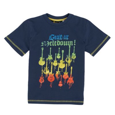 Boys navy guitar t-shirt