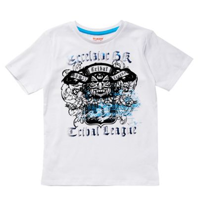 Boys white tribal t-shirt