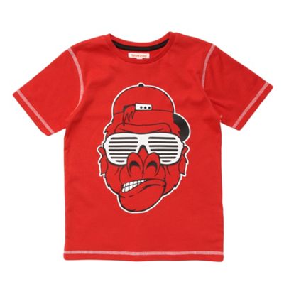 Red gorilla boys t-shirt
