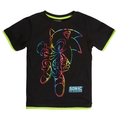 Character Boys black Sonic t-shirt