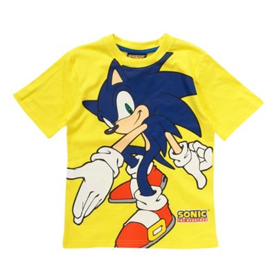 Character Boys yellow Sonic t-shirt