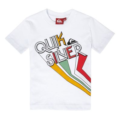 Quiksilver White logo print boys t-shirt
