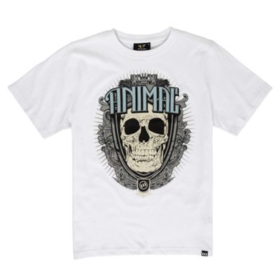 Animal Boys white skull print t-shirt