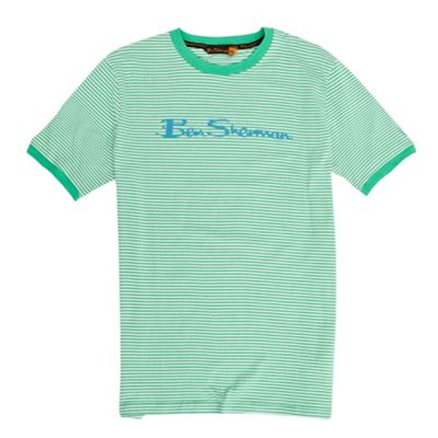 Boys green stripe t-shirt