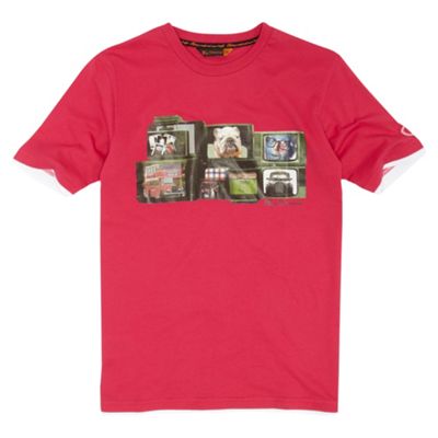 Boys pink TV t-shirt