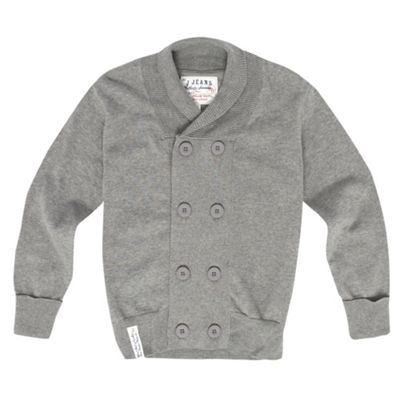 Boys Grey Double Breasted Cardigan