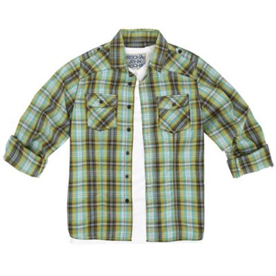 Boys green shirt and t-shirt set