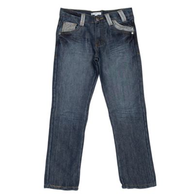 Boys blue dark wash jeans