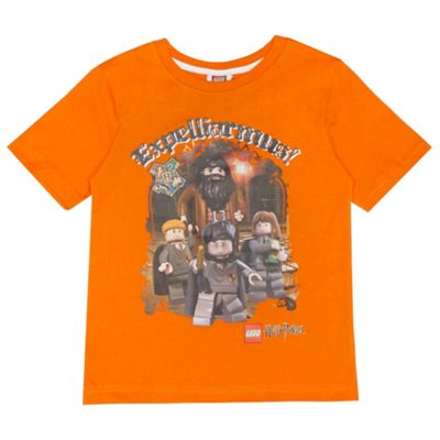 Boys orange Harry Potter Lego t-shirt