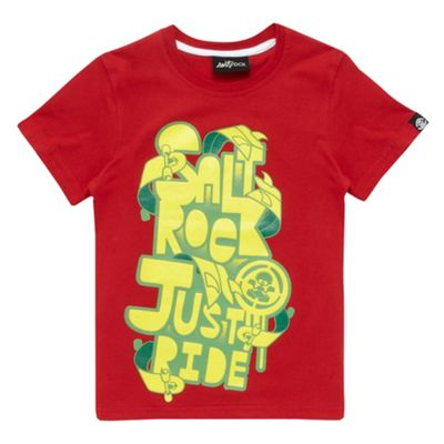 Saltrock Boys red Just Ride t-shirt
