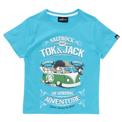 Boys blue surf adventure t-shirt