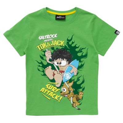 Boys green Surf attack t-shirt