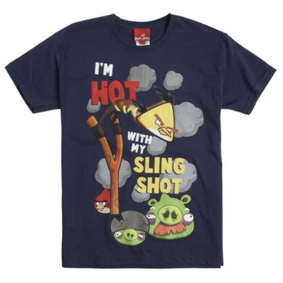 Character Boys blue Angry Birds sling t-shirt