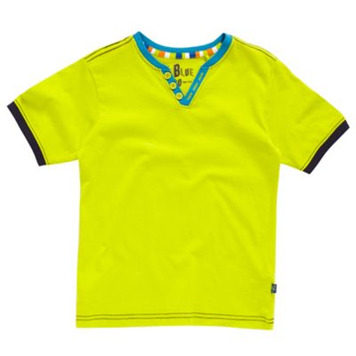 Boys lime notch neck t-shirt