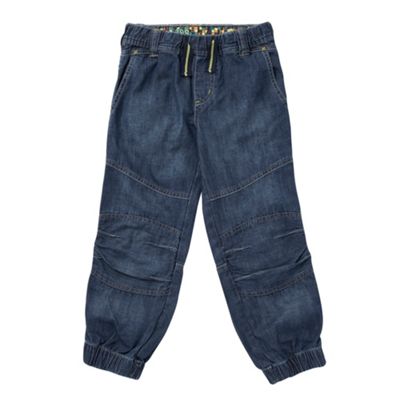 Boys blue elasticated cuff jeans