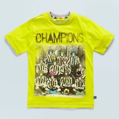 Boys yellow chimp champions t-shirts