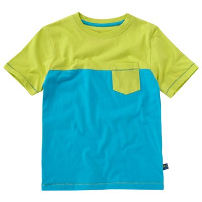 bluezoo Boys green colour block t-shirt