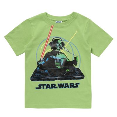 Boys lime green Darth Vader t-shirt