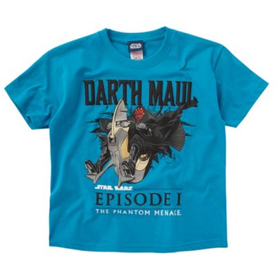 Character Boys blue Darth Maul printed t-shirt