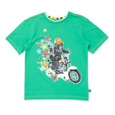 bluezoo Boys green motor monkey t-shirt