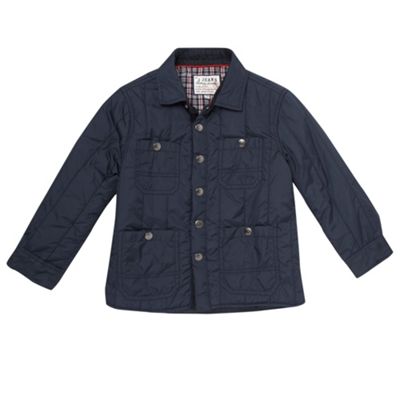 Boys navy quilted jacket